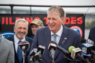 Governor McKee celebrates resuming of work on Revolution Wind